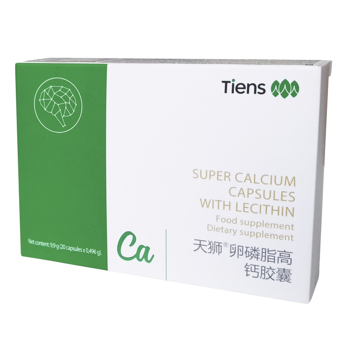 Super Calciu cu Lecitina, TIENS, 20 capsule