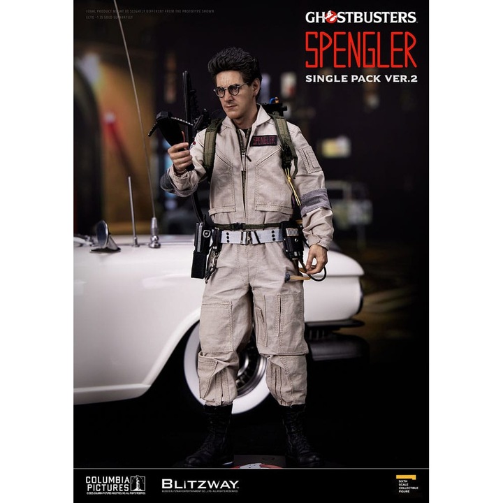 Фигурка Blitzway Ghostbusters Egon Spengler Ver. 2 1/6 BW-UMS-12403, подвижни очи, сменяеми аксесоари, proton pack, магнитна основа, многоцветен, 31 см