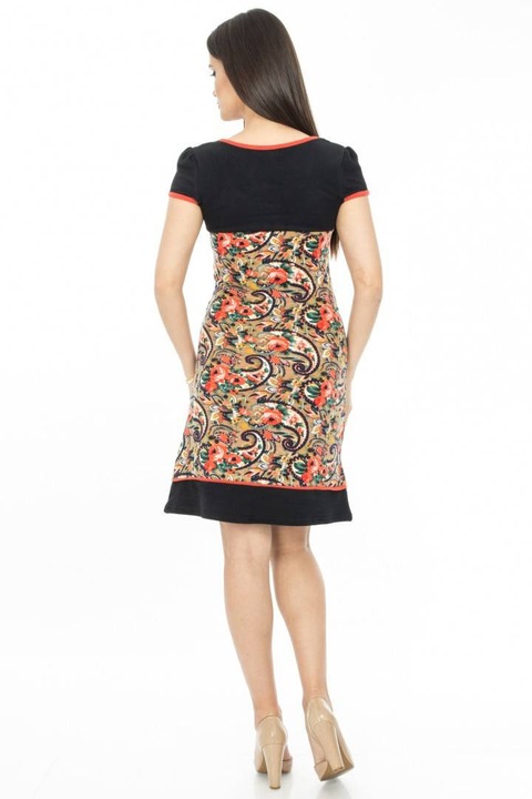 Rochie multicolora, ROH, cu maneci scurte, 36