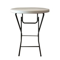 Masa inalta tip cocktail, alb, 112 x 80 cm