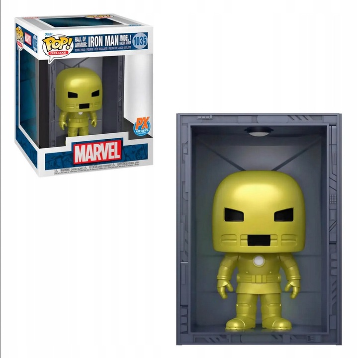 Фигурка Funko Pop! Marvel Hall of Armor Iron Man Model 1 1035 (PX Exclusive, Deluxe), златист, 9 см
