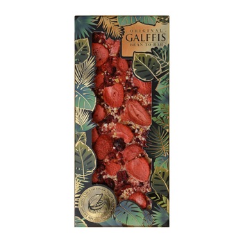 Ciocolata artizanala alba cu bucatele naturale de capsuni si portocale liofilizate Ciocolata artizanala alba cu bucatele naturale de capsuni si portocale liofilizate