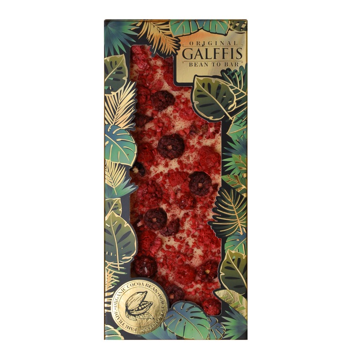 Ciocolata GALFFIS alba cu zmeura si mure