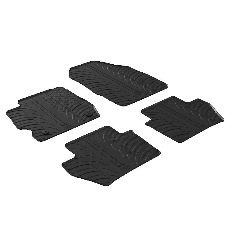 Set covorase auto Gledring din cauciuc pentru Ford Ka+ 09.2017-, cutie manuala, 5 Usi, Culoare Negru 4 buc.