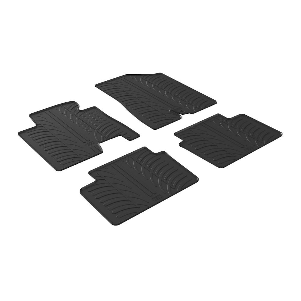 Set covorase auto Gledring din cauciuc pentru Hyundai I30 din 09.2015-01.2017, 3/5 usi Hatchback si Combi; Kia Ceed din 09.2015-01.2017 cu 3/5 usi Hatchback si Combi, culoare Negru, 4 buc.
