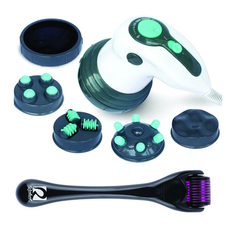 Aparat De Masaj Anticelulitic Profesional 4 In 1 Benice Device Masaj Profund Incalzire Prin Infrarosu Reducerea Stratului De Grasime Stimularea Microcirculatiei 25w Benice Cu Dermaroller Rola Dermatologica Cu 540 Ace