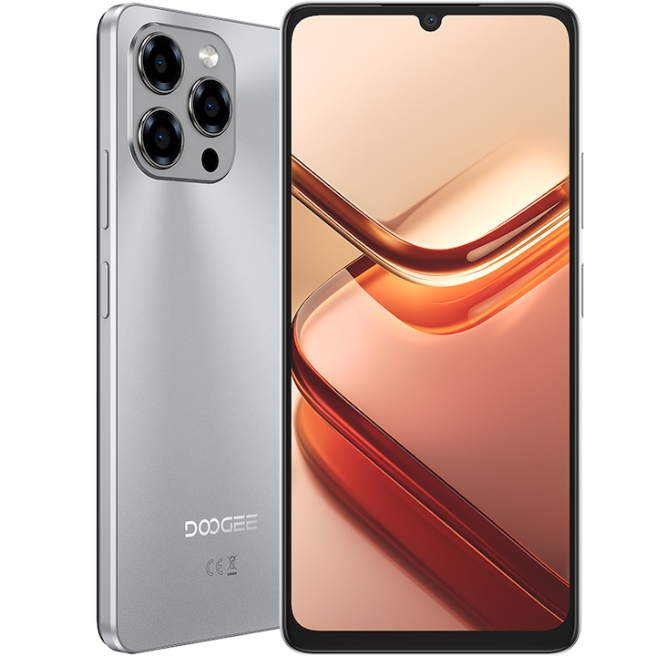 Telefon mobil Doogee Note 58, 4G, Dual SIM, 6.75" HD+ 90Hz, Octa-Core, 6GB RAM, 128GB, NFC, 6250mAh, Android 16, Natural