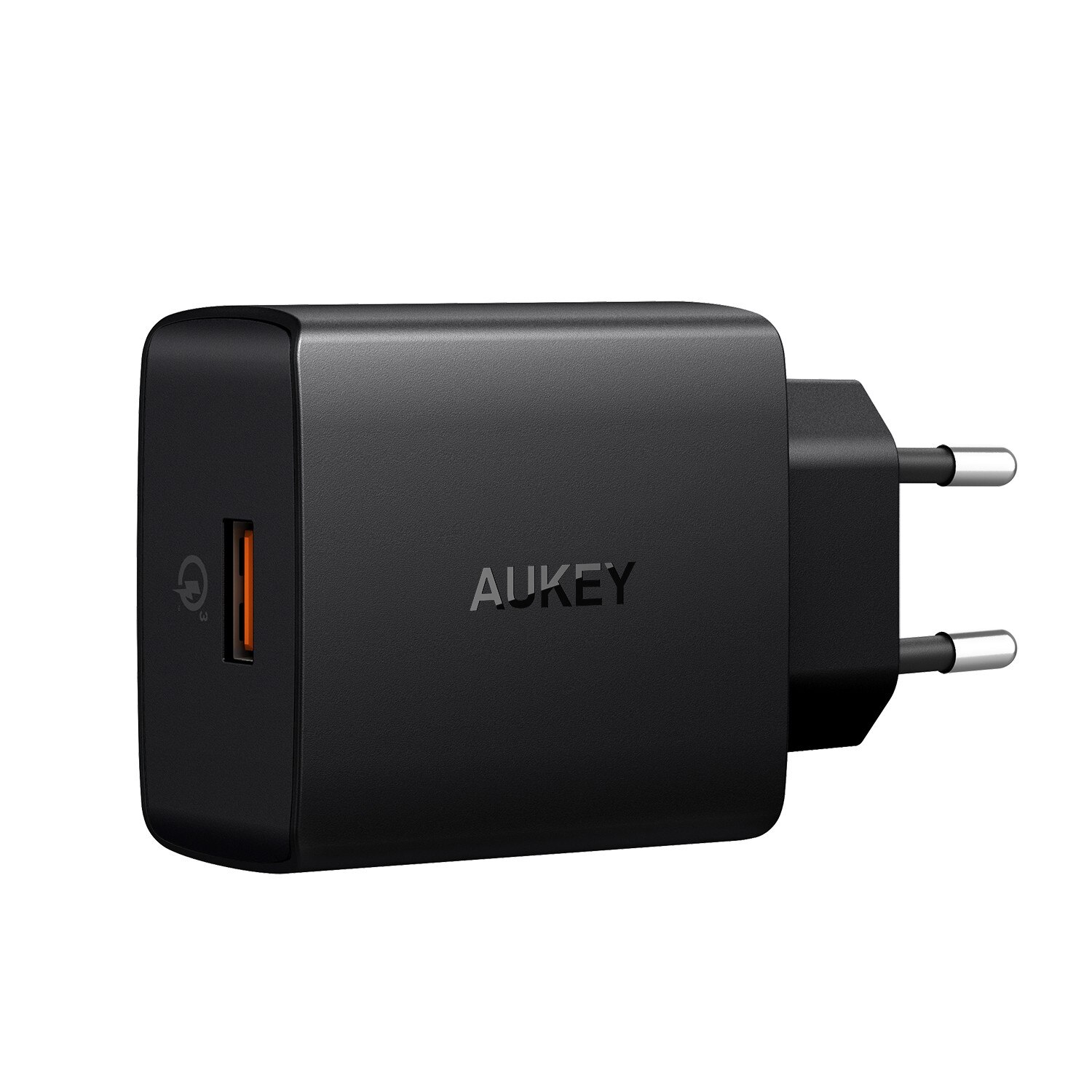 Incarcator de perete Aukey PA-T17, 1 slot USB Quick Charge 3.0, negru, conectori priza pliabili