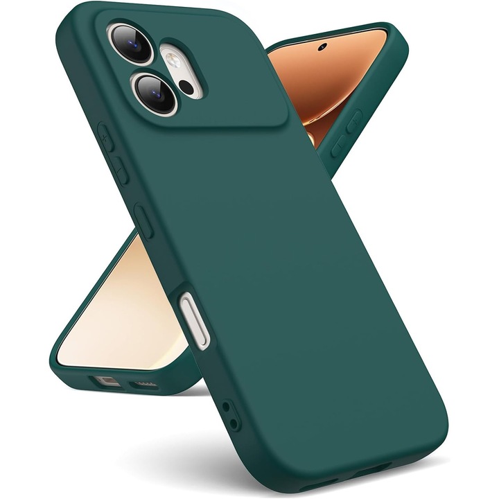 Husa Compatibila cu Honor 600, TPU Verde Inchis, Slim Soft Touch, Anti-Soc, ALC Mobile