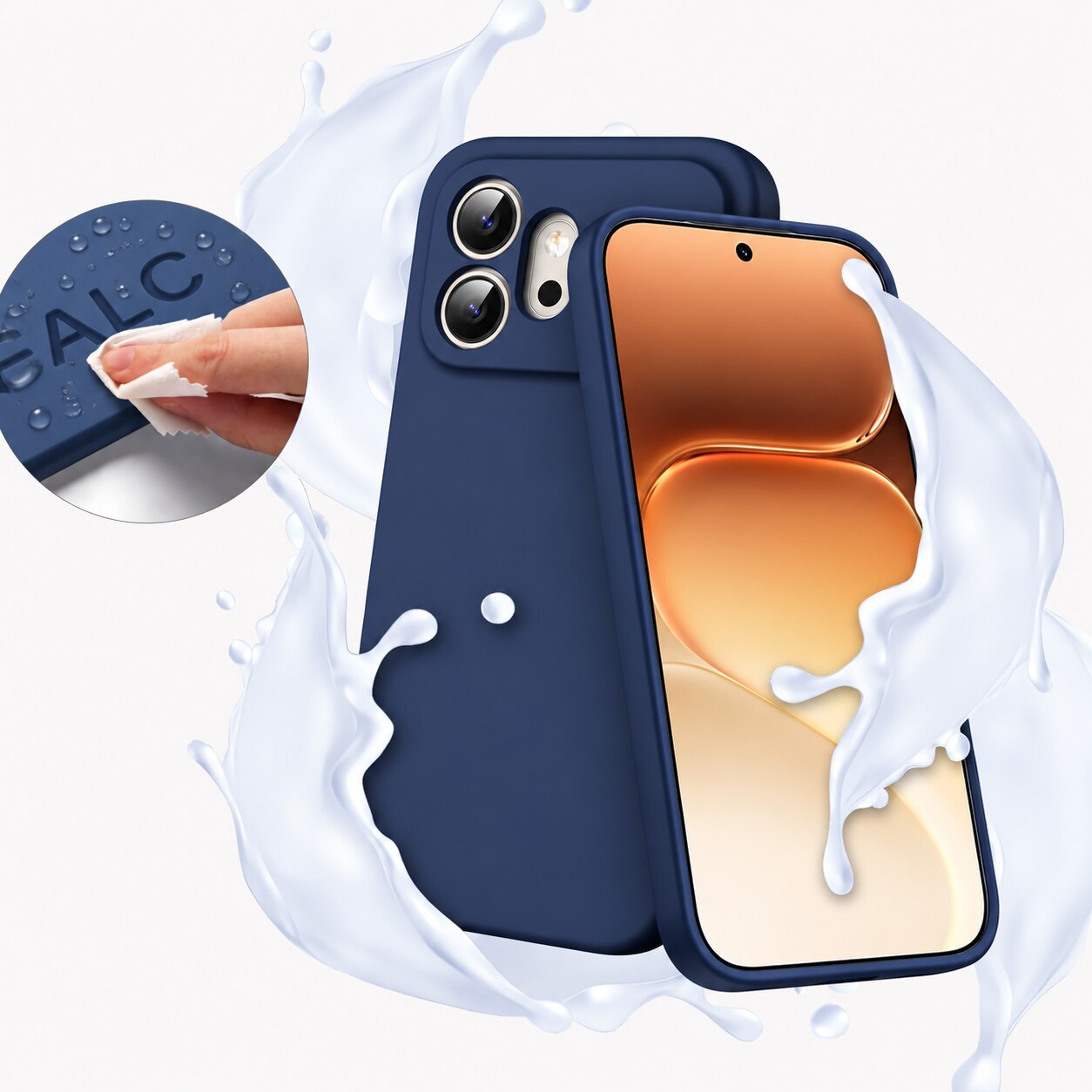 Husa Compatibila cu Honor 600, TPU Albastru Inchis, Slim Soft Touch, Anti-Soc, ALC Mobile