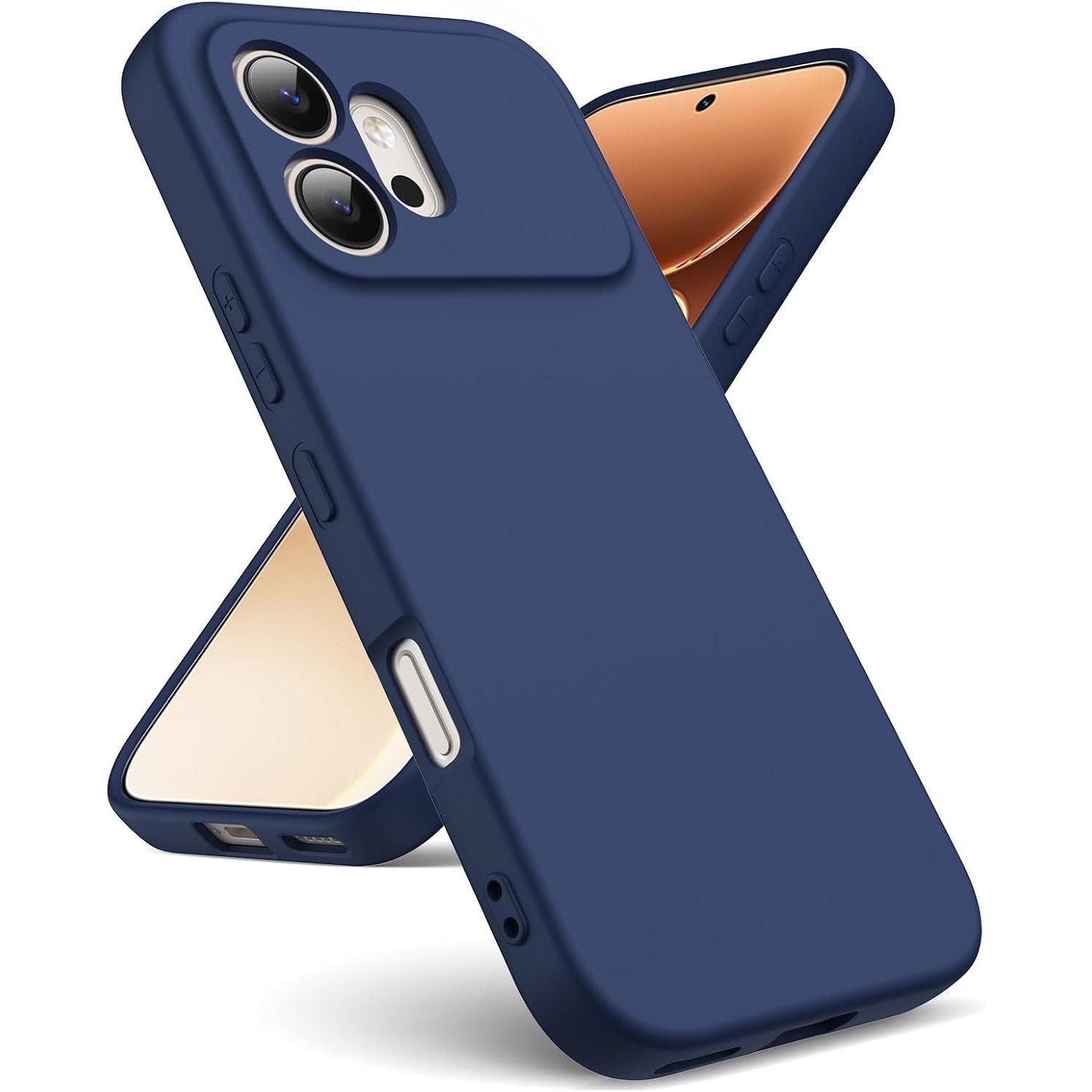Husa Compatibila cu Honor 600, TPU Albastru Inchis, Slim Soft Touch, Anti-Soc, ALC Mobile