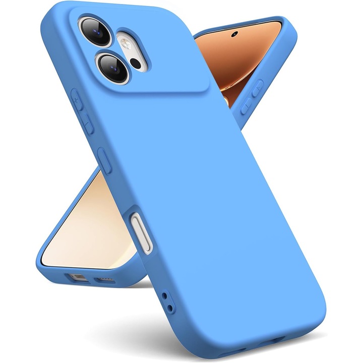 Husa Compatibila cu Honor 600, TPU Albastru, Slim Soft Touch, Anti-Soc, ALC Mobile