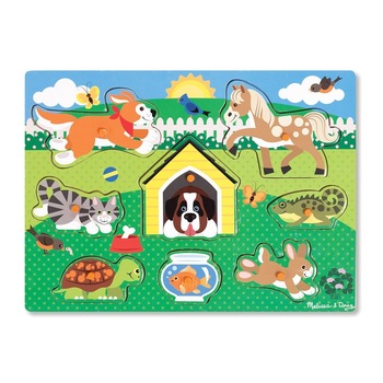Puzzle din lemn Animalele de companie Puzzle din lemn Animalele de companie