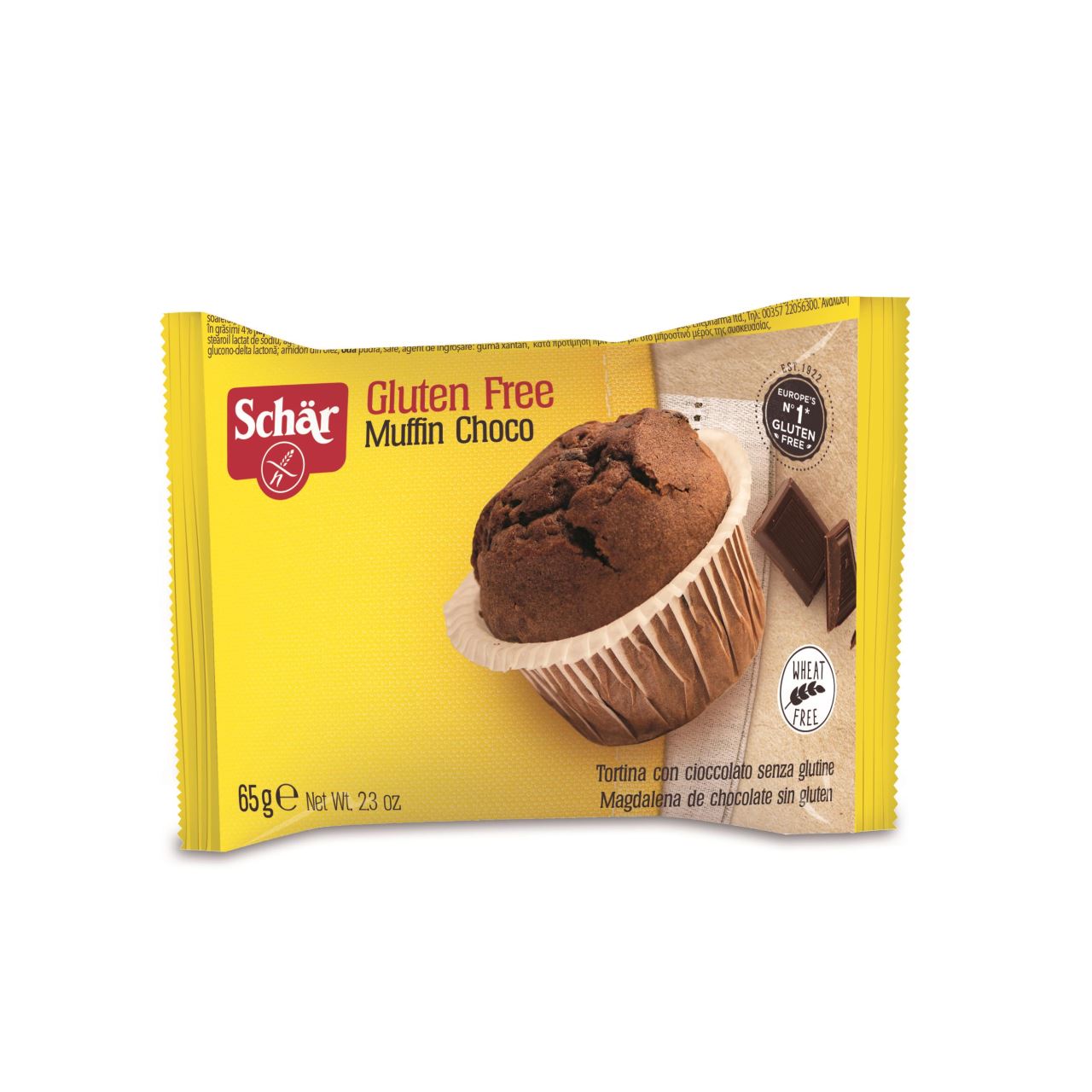 Briosa cu ciocolata fara gluten Muffins choco 65g Schar