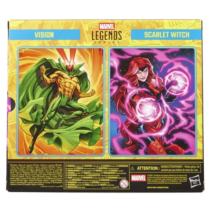 Комплект фигурки Hasbro Marvel Legends HASG2124, Vision & Scarlet Witch, 2 подвижни фигурки, 15 см, многоцветен