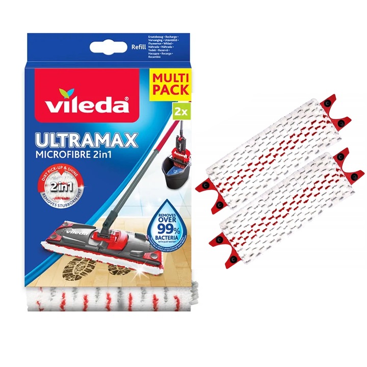 Pachet 2 x Rezerva pentru mop plat Vileda Ultramax /ULTRAMAT