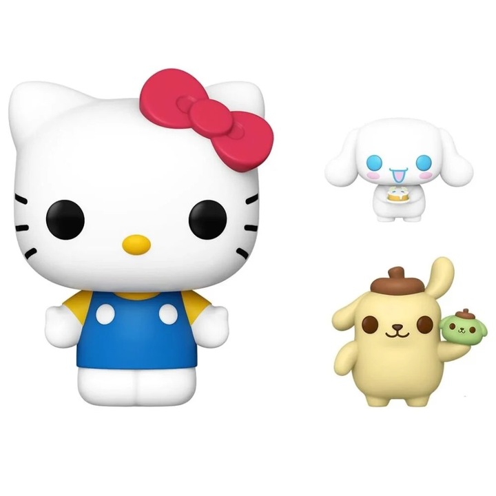 Фигурка Funko Pop! Jumbo Hello Kitty с Cinnamoroll и Pompompurin, лицензиран винил, многоцветен, 889698953979