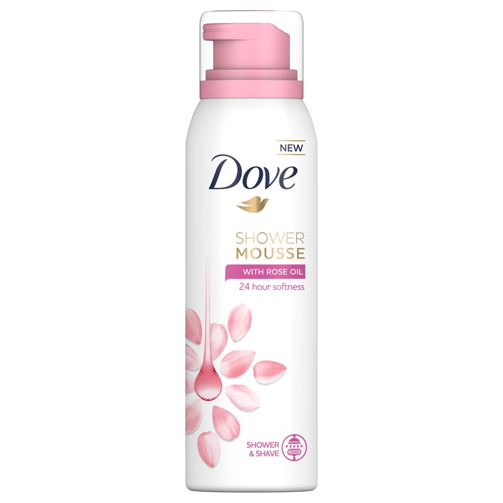 Dove Rose Oil tusfürdőhab, 200 ml