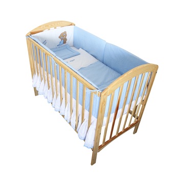 Lenjerie patut, 5 piese, little bear, blue, 120 x 60 cm Lenjerie patut, 5 piese, little bear, blue, 120 x 60 cm