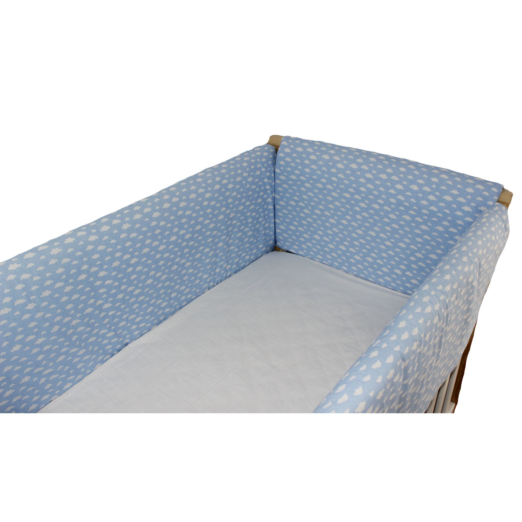 Set aparatoare patut, Maxi, norisor albastru, 120 x 60 cm