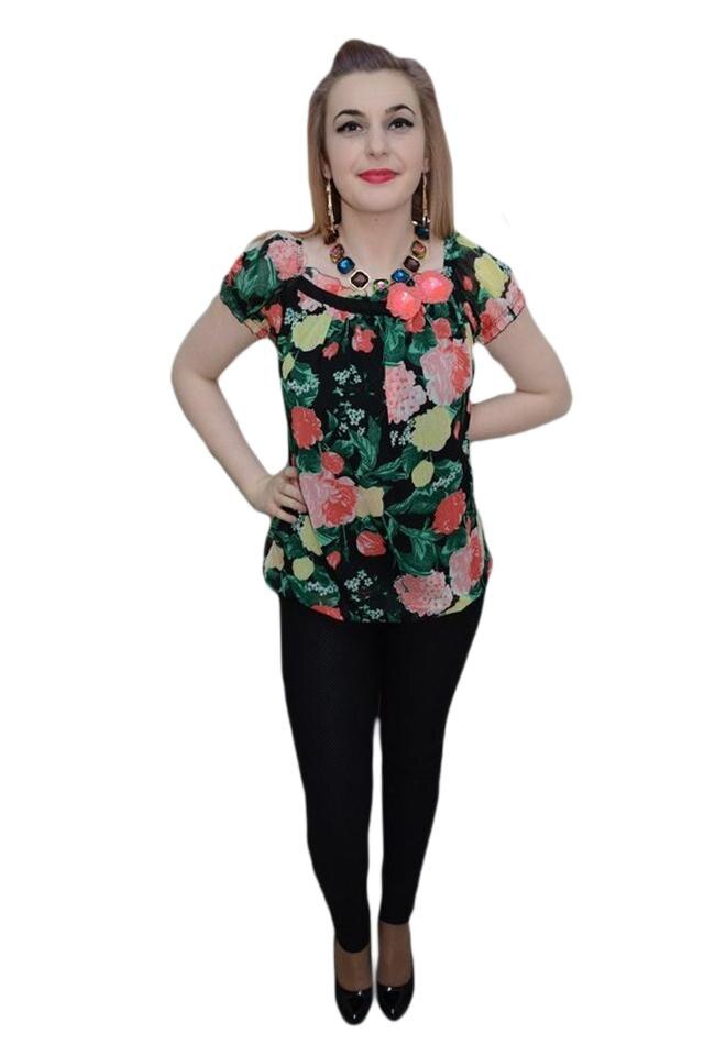 Bluza deosebita de vara cu trandafiri, D&J Exclusive, Multicolor