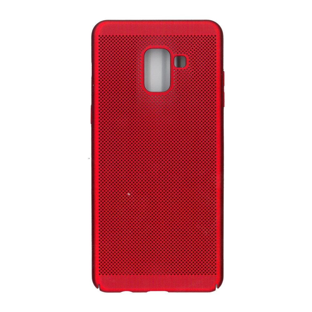 Husa de protectie spate, EuroCell Air, cu perforatii pentru Samsung Galaxy A8 Plus 2018 , rosu