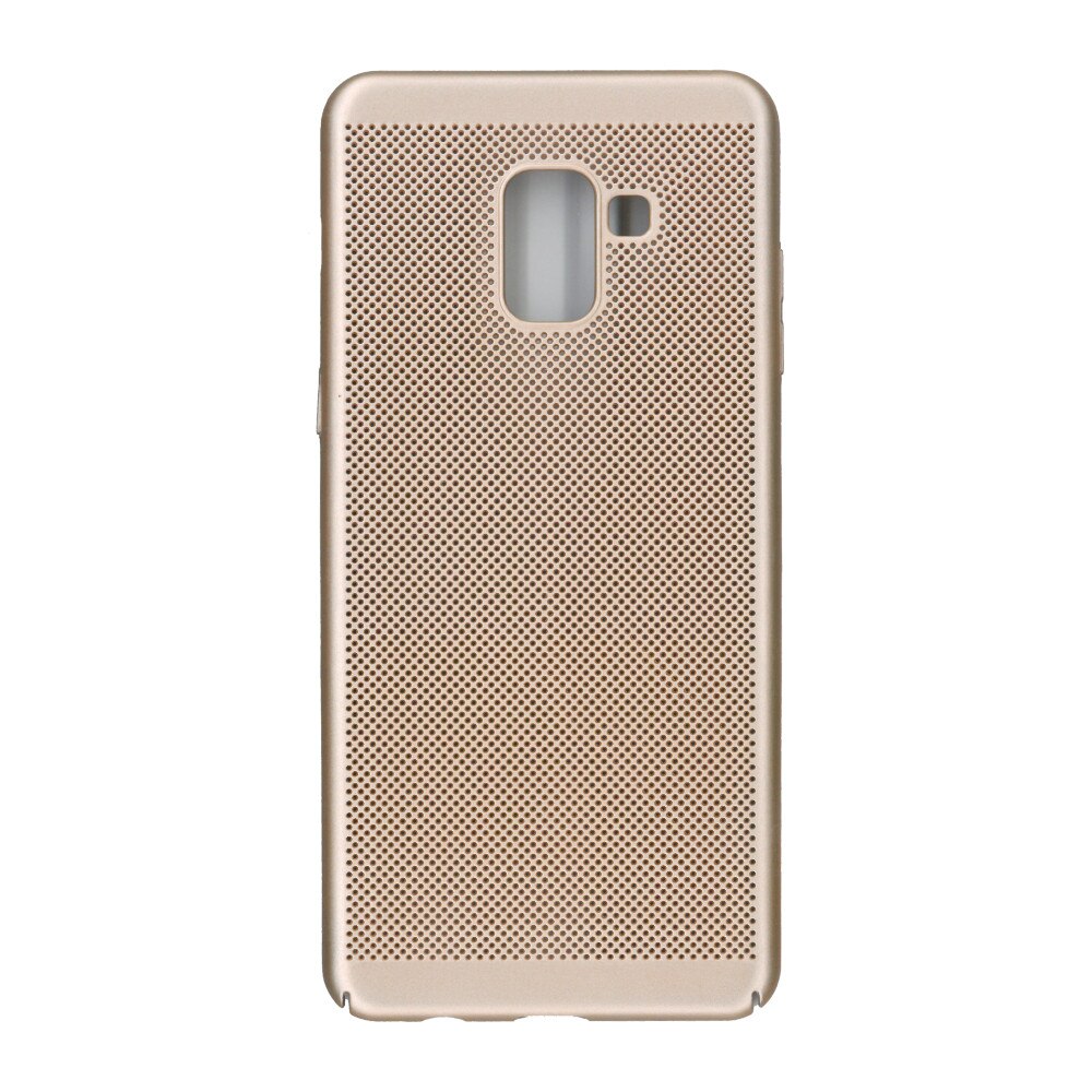 Husa de protectie spate, EuroCell Air, cu perforatii pentru Samsung Galaxy A8 Plus 2018 , auriu