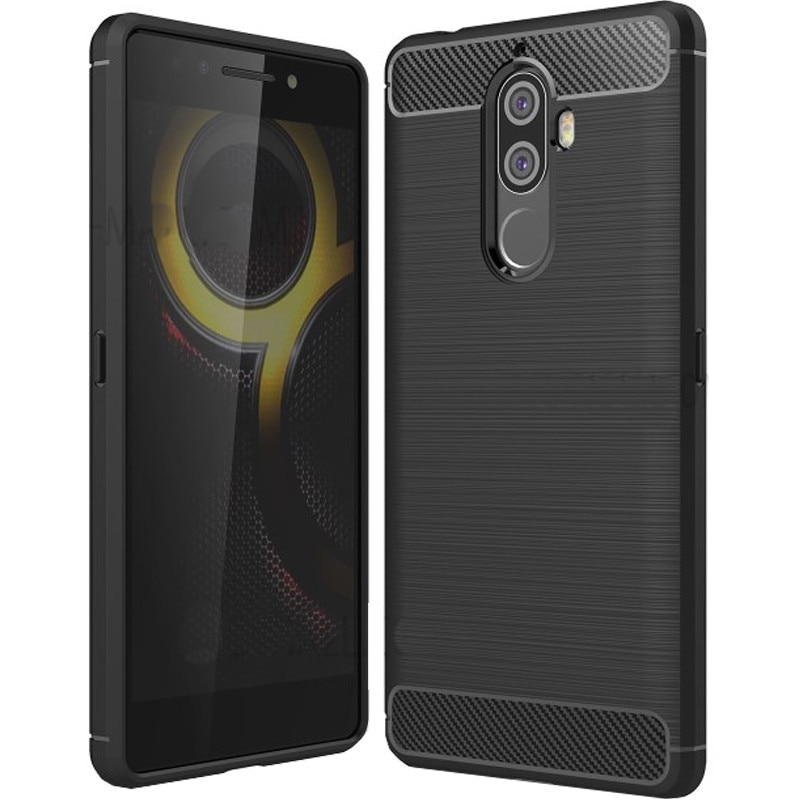 Husa de protectie Carbon pentru Lenovo K8, Negru