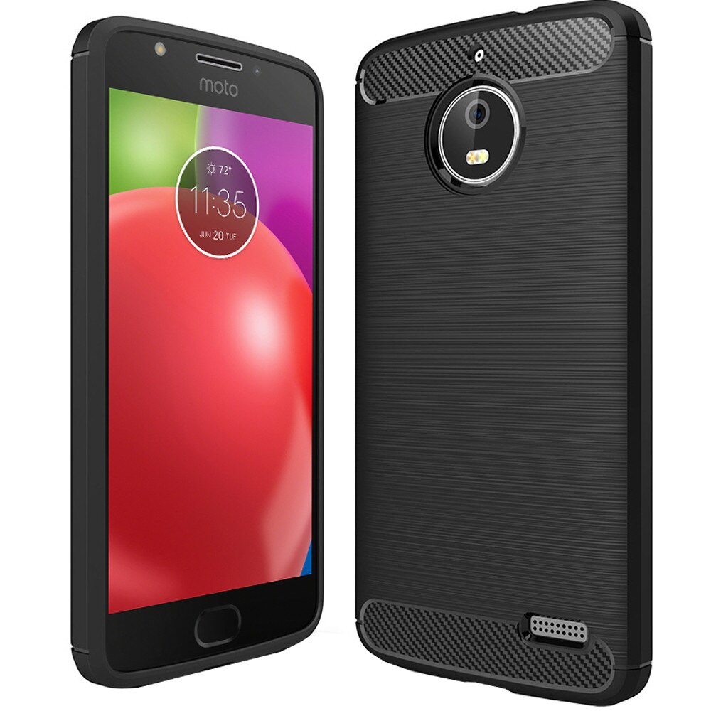 Husa de protectie Carbon pentru Motorola Moto E4 EU, Negru