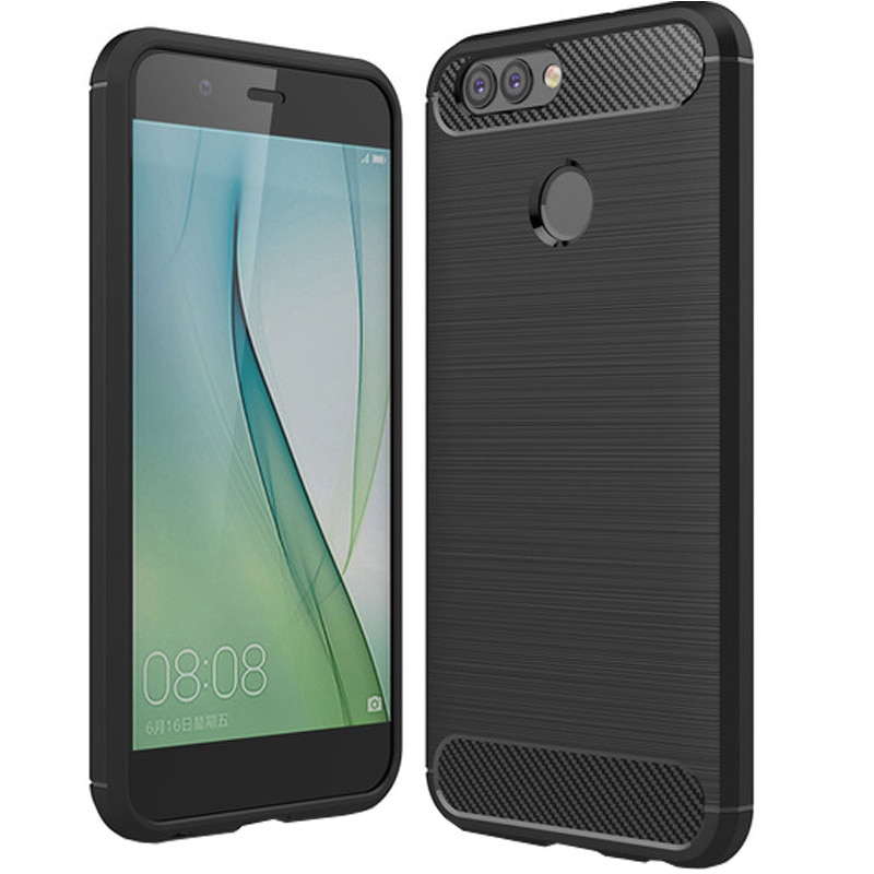 Husa de protectie Carbon pentru Huawei Nova 2, Negru