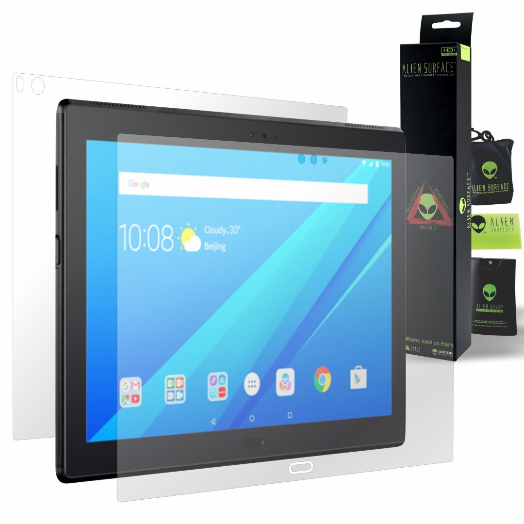 Folie Alien Surface HD, Lenovo Tab 4 10 Plus, protectie ecran, spate + Alien Fiber cadou