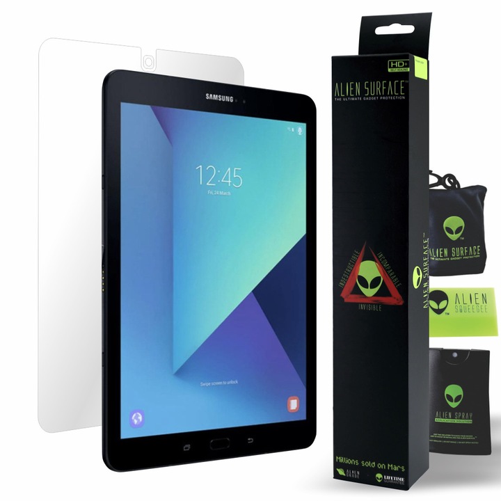 Alien Surface XHD, Samsung Galaxy Tab S3 9.7" SM-T820, hátsó védelem + ajándék Alien Fiber
