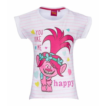 Tricou fete Trolls alb Tricou fete Trolls alb