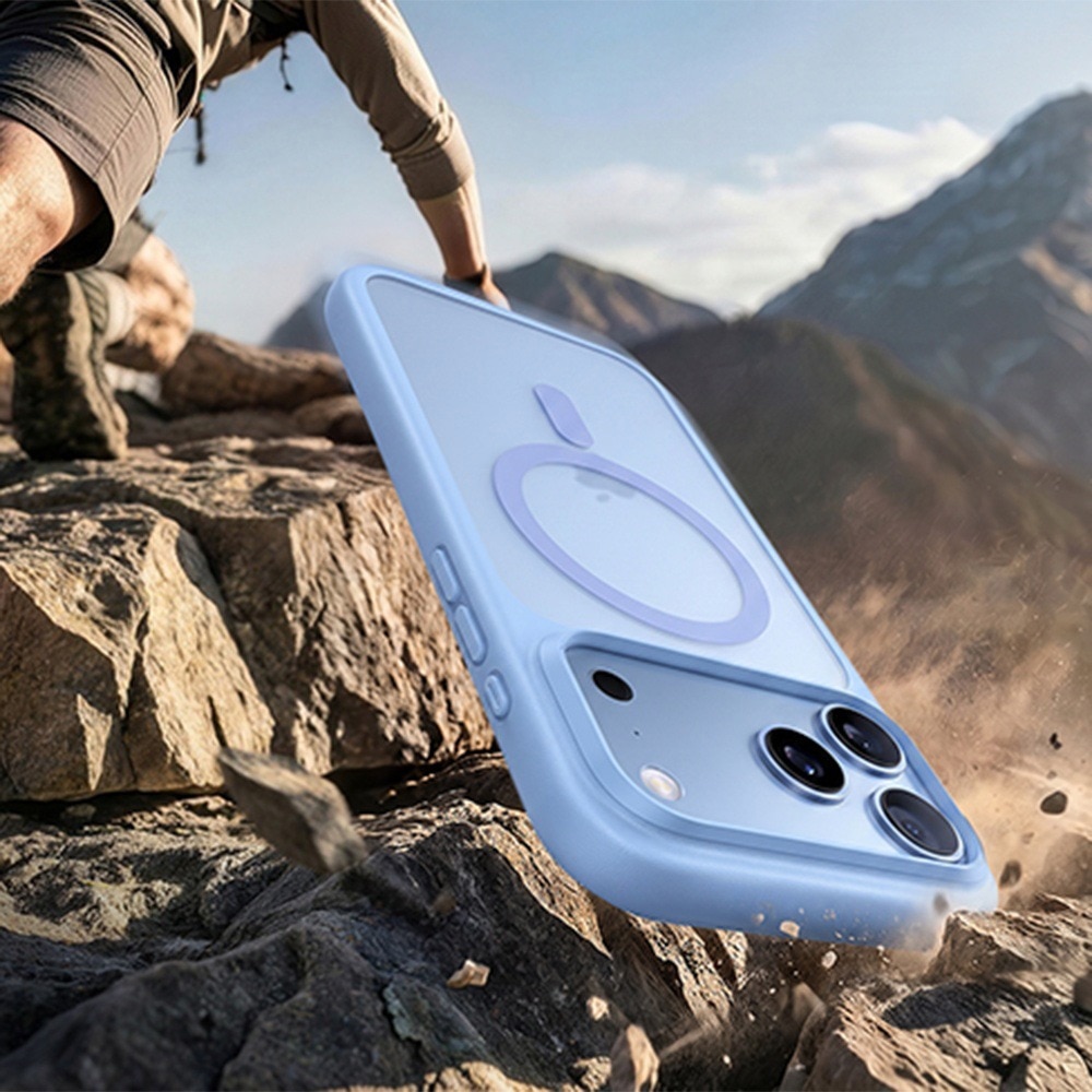 Husa pentru iPhone 18 Pro / iPhone 17 Pro Torras Guardian Magnetic Series, Incarcare wireless, Protectie ridicata, Calitate premium, Albastru