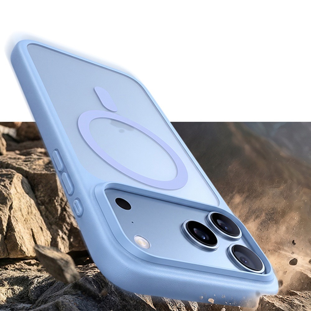 Husa pentru iPhone 18 Pro / iPhone 17 Pro Torras Guardian Magnetic Series, Incarcare wireless, Protectie ridicata, Calitate premium, Albastru