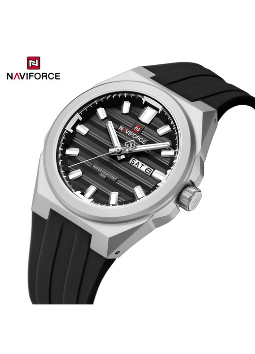 NAVIFORCE Bologna мъжки часовник, Seiko кварцов механизъм, водоустойчив 30м, метален корпус