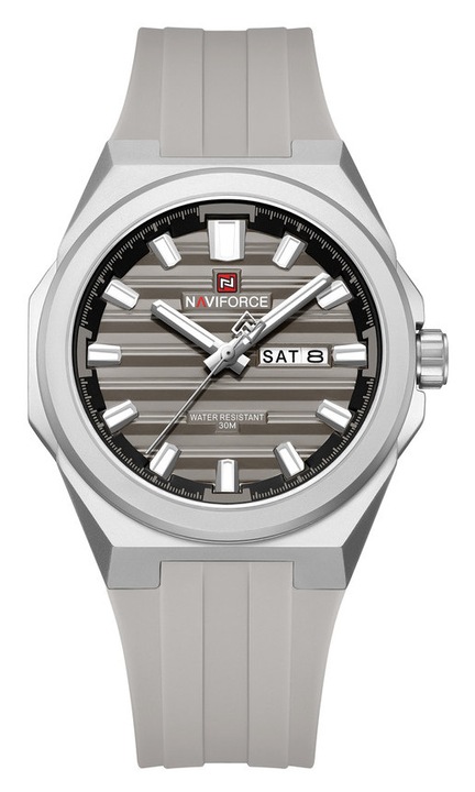 Мъжки часовник Naviforce, механизъм Seiko, 30м водоустойчив, метален корпус