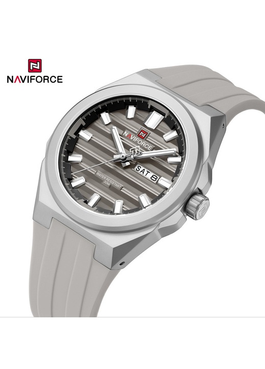 Мъжки часовник Naviforce, механизъм Seiko, 30м водоустойчив, метален корпус
