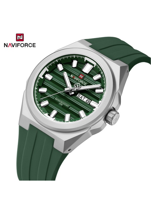 NAVIFORCE Bologna мъжки ръчен часовник, черен, метален корпус, 30 метра водоустойчив, Seiko кварцов механизъм