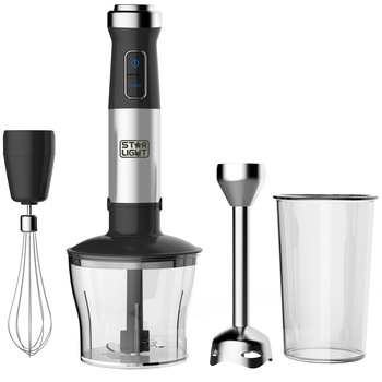 Mixer vertical Star-Light HBSJ-700W, 700 W, Variator viteza + Turbo, Tocator, Negru/Inox Mixer vertical Star-Light HBSJ-700W, 700 W, Variator viteza + Turbo, Tocator, Negru/Inox
