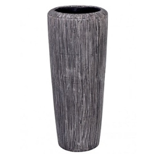 Ghiveci Twist negru h 90 cm