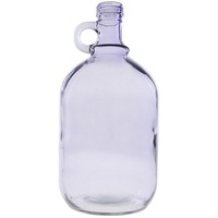 Vaza flori cu gat ingust, sticla cu maner, recipient pentru nisip decorativ, vas decorativ fancy, lila, 27 cm