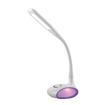 Lampa de birou Platinet PDLQ8, 2in1, 3 moduri de intensitate, touchbar control culoare, flexibila, 7W, 5500K, ALB Lampa de birou Platinet PDLQ8, 2in1, 3 moduri de intensitate, touchbar control culoare, flexibila, 7W, 5500K, ALB