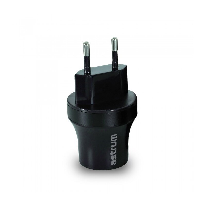 Incarcator Retea Astrum CH220 2xUSB, 2.1A Negru
