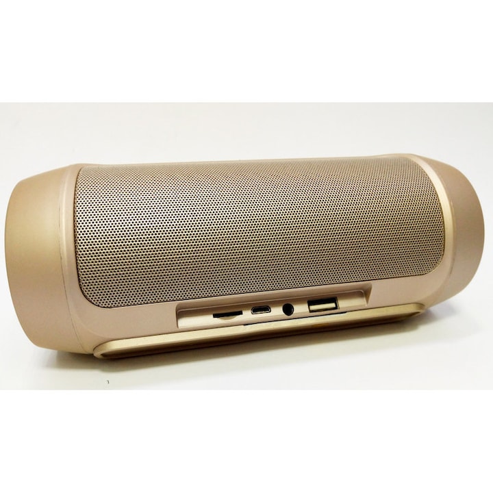 Speaker Hordozható Bluetooth Hangszóró, USB, kártya, rádió, arany