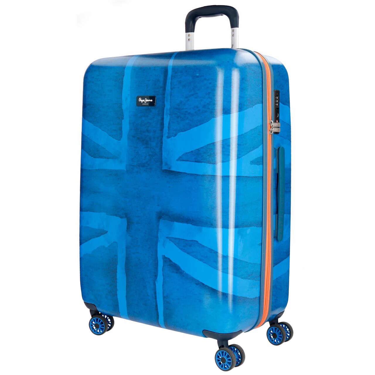 Troler Pepe Jeans Fabio, 69 cm, 4 roti, Imprimeu British