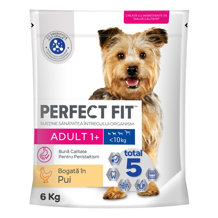 Hrana uscata pentru caini Perfect Fit Adult, Talie mica, 6kg