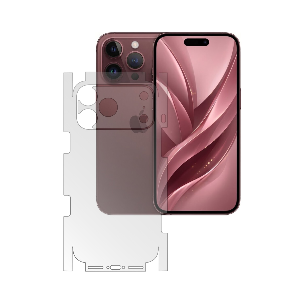 Folie Protectie Spate iSkinz HD pentru Apple iPhone 18 Pro Max - 360 Cut, Siliconica pentru Spate, Skin Adeziv Transparent Flexibil