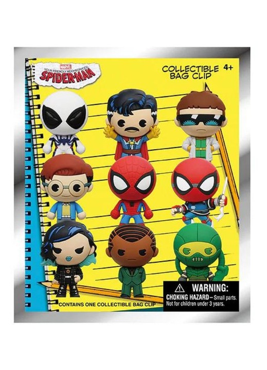Monogram Products, колекционерски 3D ключодържател/щипка за чанта от пяна Spider-Man, случаен вариант, Многоцветен, 69040
