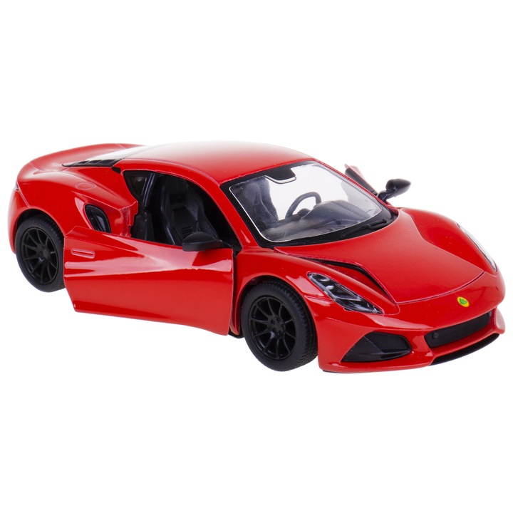 Колекционерска количка Lotus Emira Kinsmart, метална, червена, 1:34, 12, 6x6x3, 5см